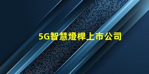 5G智慧燈桿上市公司探索未來城市照明的創(chuàng)新先鋒