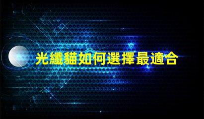 光纖貓如何選擇最適合您企業(yè)的光纖貓設(shè)備