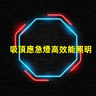 吸頂應急燈高效能照明解決方案,您準備好了嗎