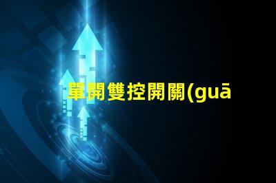 單開雙控開關(guān)是什么意思單開雙控開關(guān)的功能與應(yīng)用解析