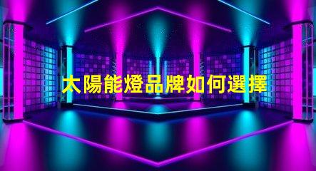 太陽能燈品牌如何選擇最具性價比的太陽能燈品牌
