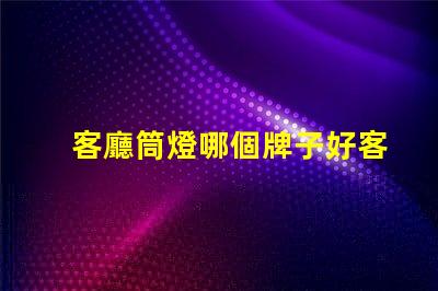 客廳筒燈哪個牌子好客廳照明品牌選擇指南