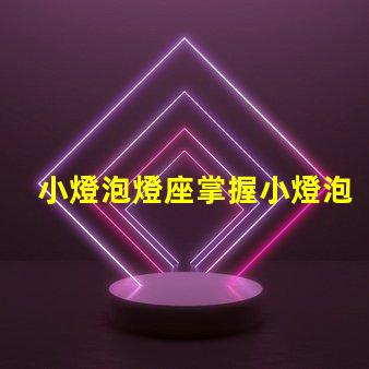 小燈泡燈座掌握小燈泡燈座選擇的技巧嗎