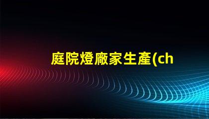 庭院燈廠家生產(chǎn)高效照明解決方案的選擇