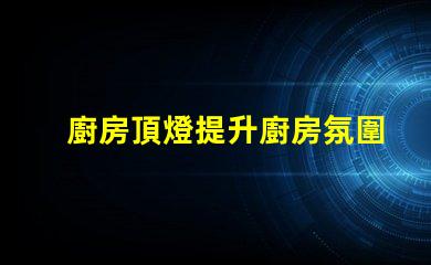 廚房頂燈提升廚房氛圍的照明解決方案