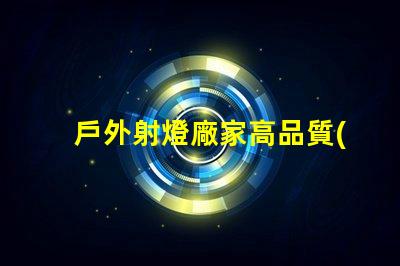 戶外射燈廠家高品質(zhì)戶外照明解決方案的選擇