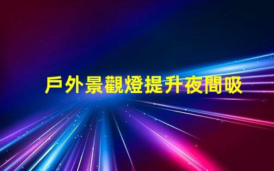 戶外景觀燈提升夜間吸引力的亮點(diǎn)選擇