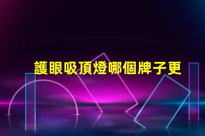 護眼吸頂燈哪個牌子更好專業(yè)品牌的選擇指南