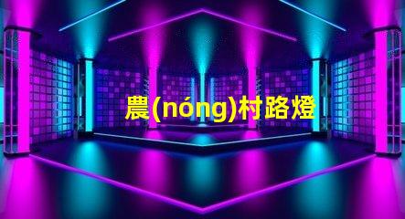 農(nóng)村路燈價(jià)錢探討農(nóng)村照明成本的關(guān)鍵因素
